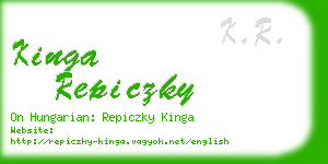 kinga repiczky business card